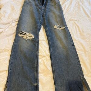 Good American High Rise Ripped Denim Jeans